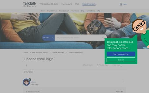 Lineone email login - TalkTalk Help & Support