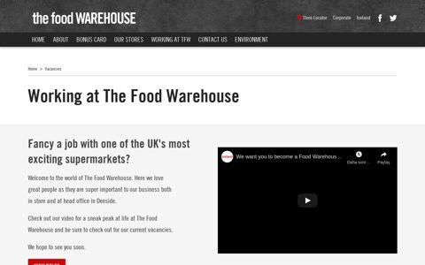 Jobs & Current Vacancies at The Food Warehouse by Iceland