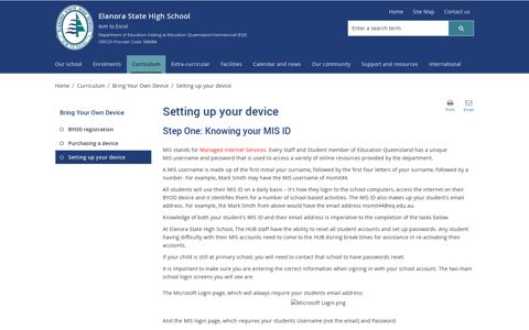 Setting up your device - Elanora State High School