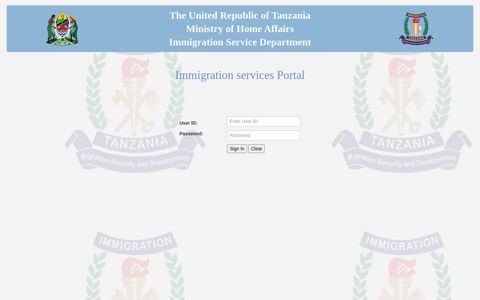 Portal Login - Tanzania Immigration