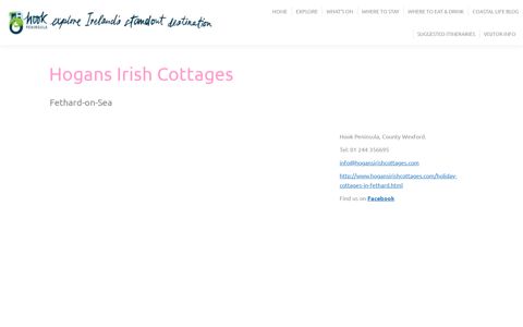 Hogans Irish Cottages - Hook Peninsula