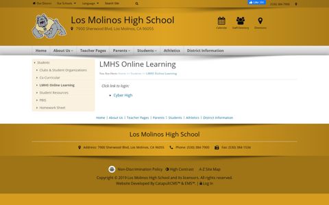 LMHS Online Learning - Los Molinos High School