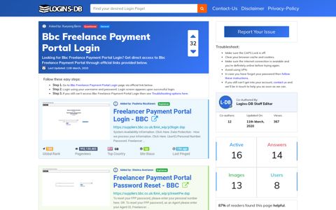 Bbc Freelance Payment Portal Login - Logins-DB
