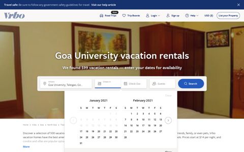 Goa University Vacation Rentals: condo and apartment rentals ...