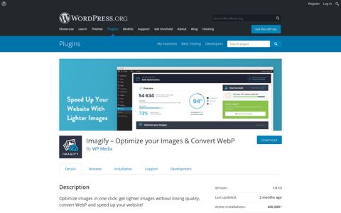 Imagify – Optimize your Images & Convert WebP – WordPress ...