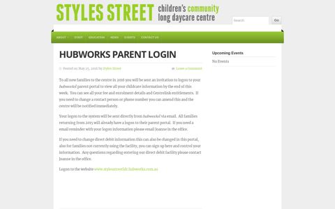 Hubworks Parent Login - Styles Street Children's Community ...