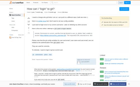 How can I "login" to git? - Stack Overflow
