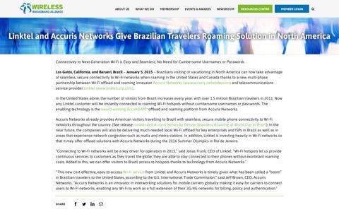 Linktel and Accuris Networks Give Brazilian Travelers ...