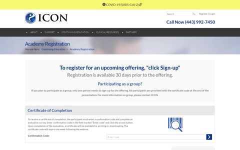 Academy Registration - ICON