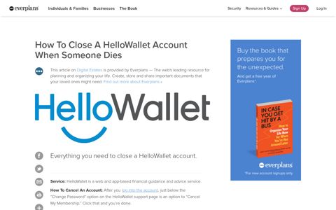 How To Close A HelloWallet Account When Someone Dies ...