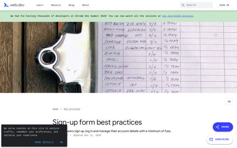 Sign-up form best practices - Web.dev