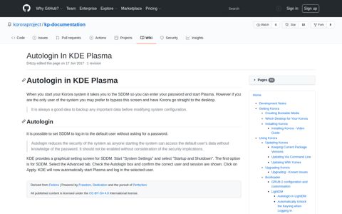 Autologin in KDE Plasma - GitHub
