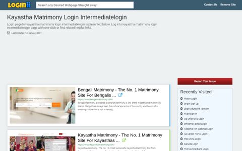 Kayastha Matrimony Login Intermediatelogin - Loginii.com