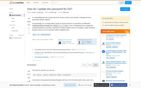 How do I update the password for Git? - Stack Overflow