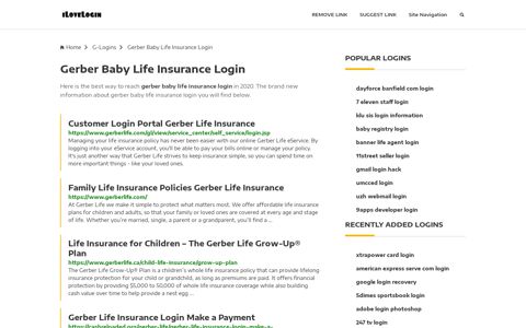 Gerber Baby Life Insurance Login ❤️ One Click Access - iLoveLogin