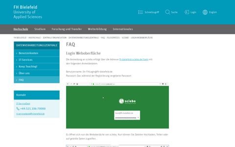 FAQ – Fileservices – sciebo – Login Weboberfläche | FH ...