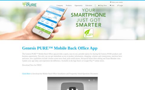 Genesis PURE™ Mobile Back Office App | Genesis PURE