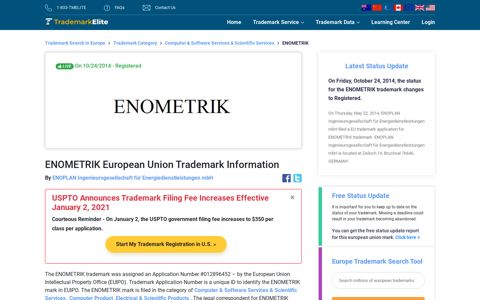 ENOMETRIK Trademark of ENOPLAN Ingenieursgesellschaft für ...