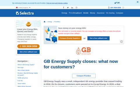 GB Energy Supply closes: what now for customers? - Selectra