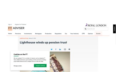 Lighthouse winds up pension trust - FTAdviser.com