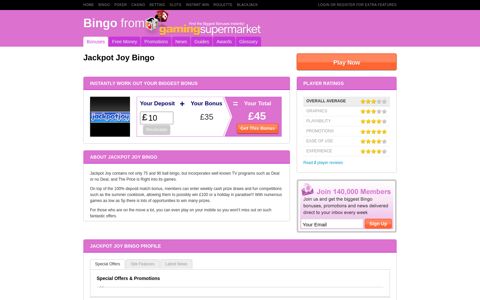 Jackpot Joy Bingo Bonus | FREE Jackpot Joy Bingo Signup ...