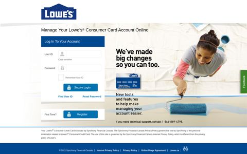 Manage Your Lowes Consumer Card Account