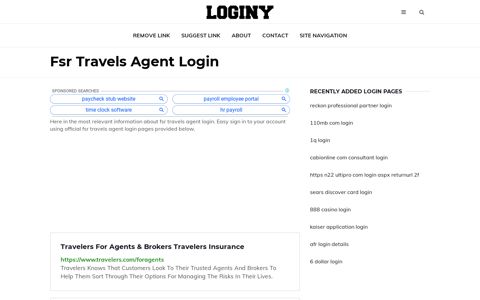 Fsr Travels Agent Login ✔️ One Click Login - loginy.co.uk