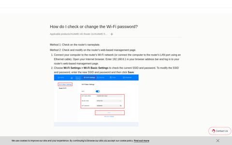 How do I check or change the Wi-Fi password? | HUAWEI ...