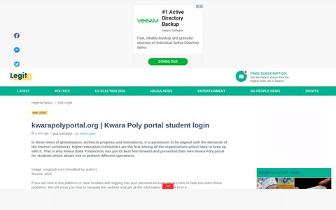 kwarapolyportal.org | Kwara Poly portal student login ▷ Legit.ng