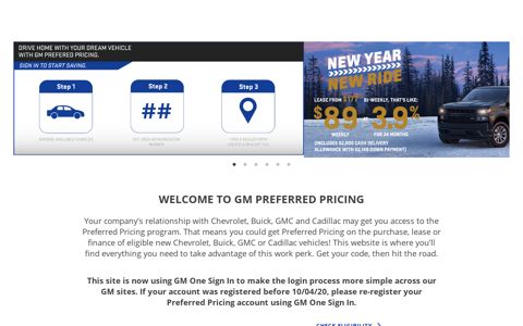 Welcome to GM Preferred Pricing