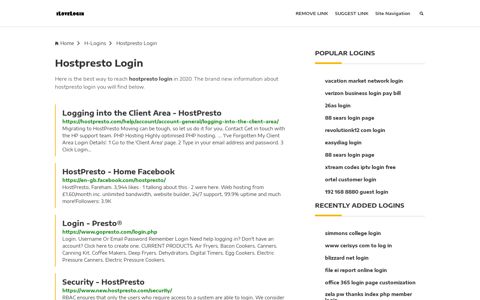 Hostpresto Login ❤️ One Click Access - iLoveLogin