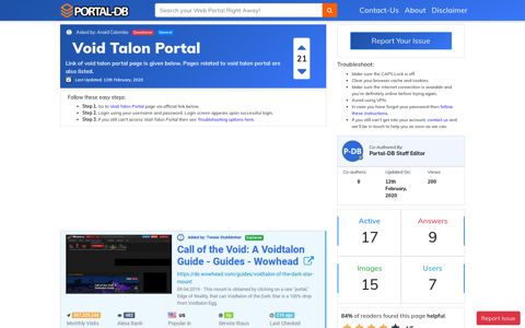 Void Talon Portal - Portal-DB.live