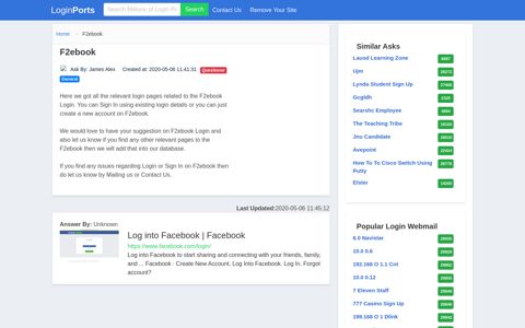 Login F2ebook or Register New Account - LoginPorts