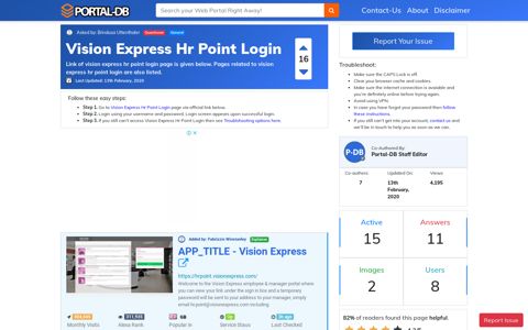 Vision Express Hr Point Login - Portal-DB.live