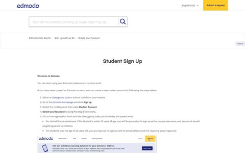 Student Sign Up – Edmodo Help Center
