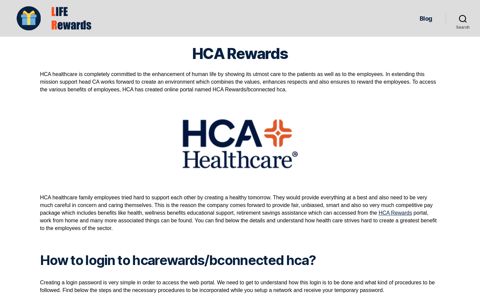 HCA Rewards - Login To HCA Rewards - Register