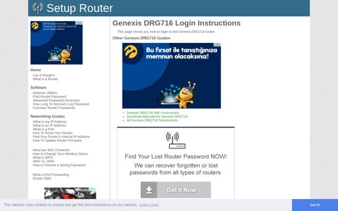 Login to Genexis DRG716 Router - SetupRouter