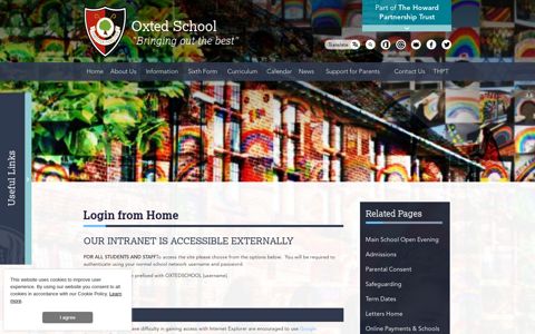Login from Home - Oxted School