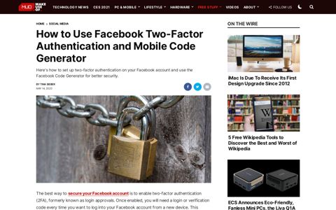How to Use Facebook Two-Factor Authentication and Mobile ...