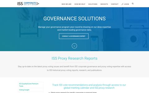ISS Proxy Research Reports – ISS Corporate Solutions