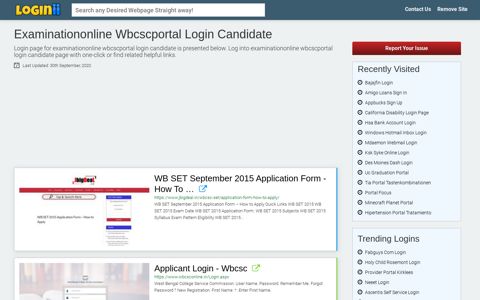 Examinationonline Wbcscportal Login Candidate - Loginii.com