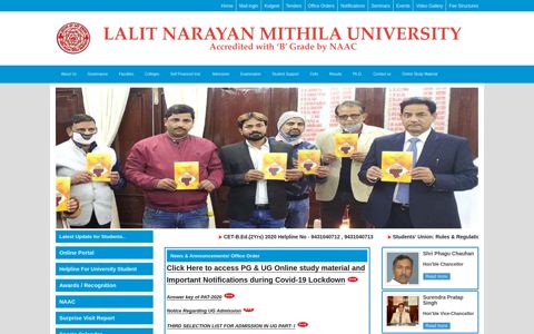 LNMU: Welcome to the official website of Lalit Narayan Mithila ...