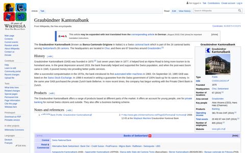 Graubündner Kantonalbank - Wikipedia
