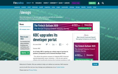 KBC upgrades its developer portal - Finextra
