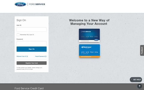 Ford Service Credit Card: Log In or Apply