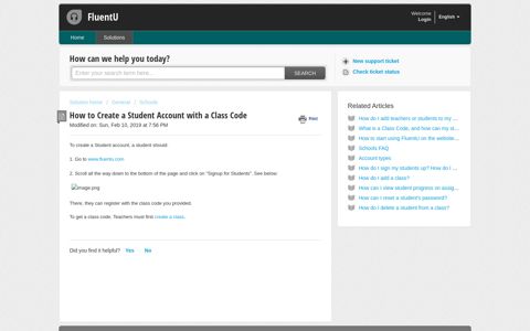 How to Create a Student Account with a Class Code : FluentU