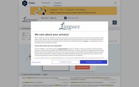 login id - Traducción al español – Linguee