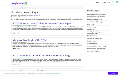 Fxcm Micro Account Login - LoginDetail