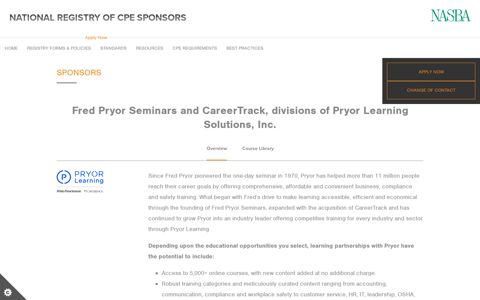 Fred Pryor Seminars and CareerTrack, divisions of Pryor ...