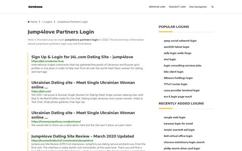 Jump4love Partners Login ❤️ One Click Access - iLoveLogin